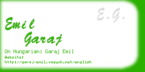 emil garaj business card